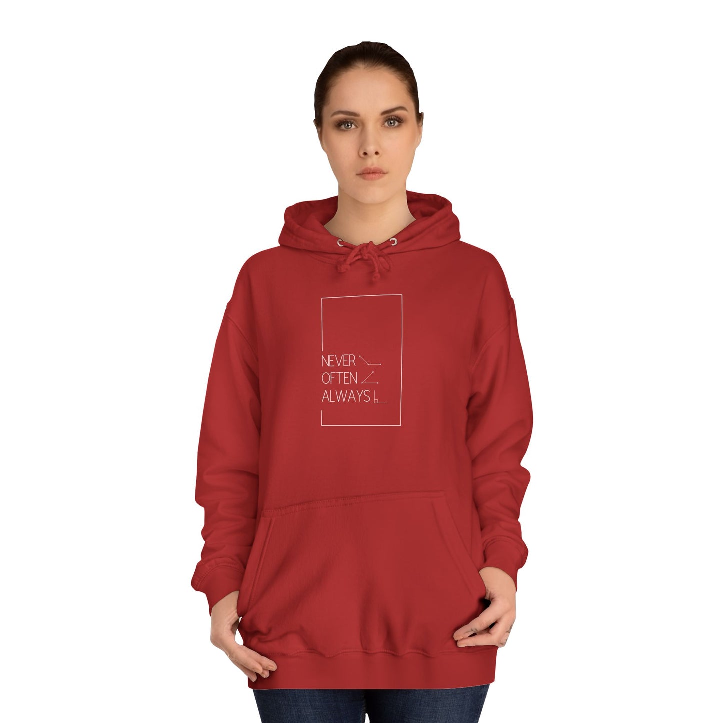 Black Geometric Puns College Hoodie for Women