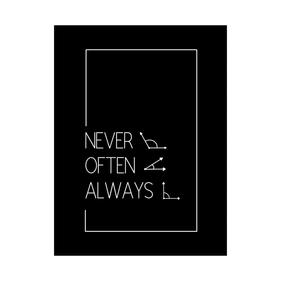 Black Geometric Pun Poster