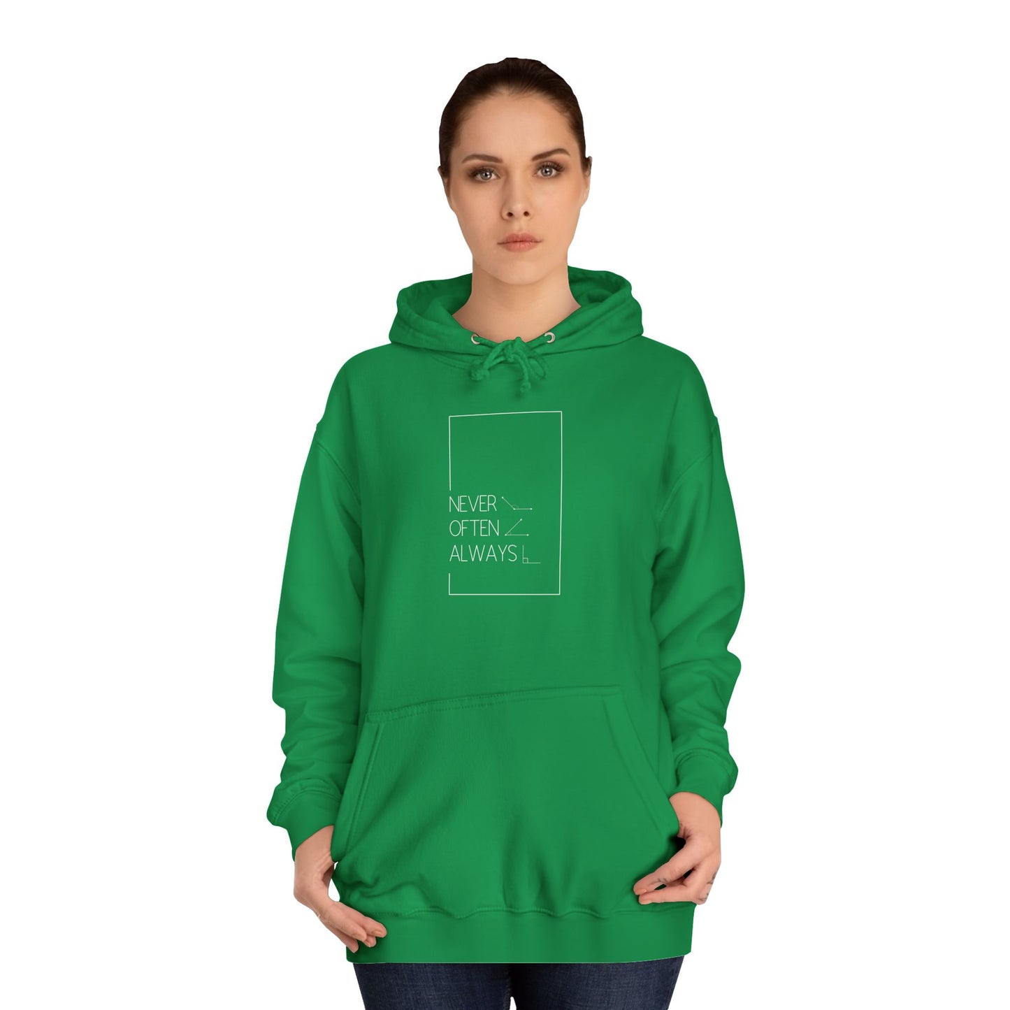 Black Geometric Puns College Hoodie for Women