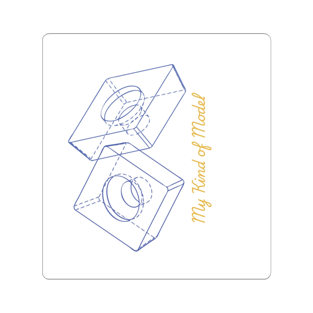 Color Stickers Mechanical Engineer CAD Pun Kiss-Cut Stickers