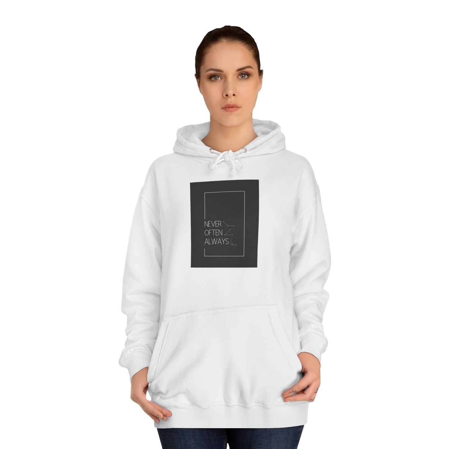 Geometric Puns College Hoodie for Women