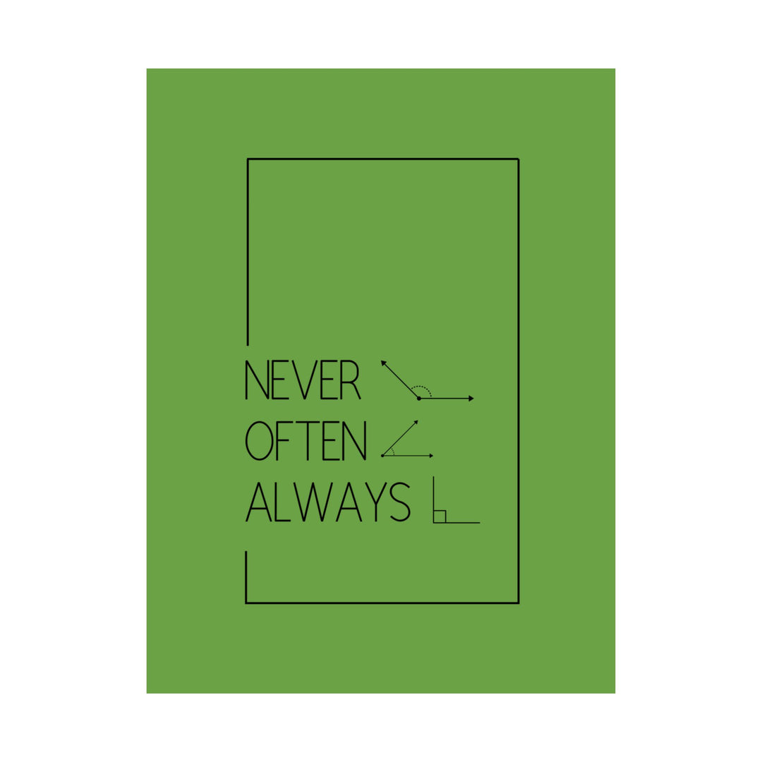 Green Graphic Math Pun Poster - Matte Vertical