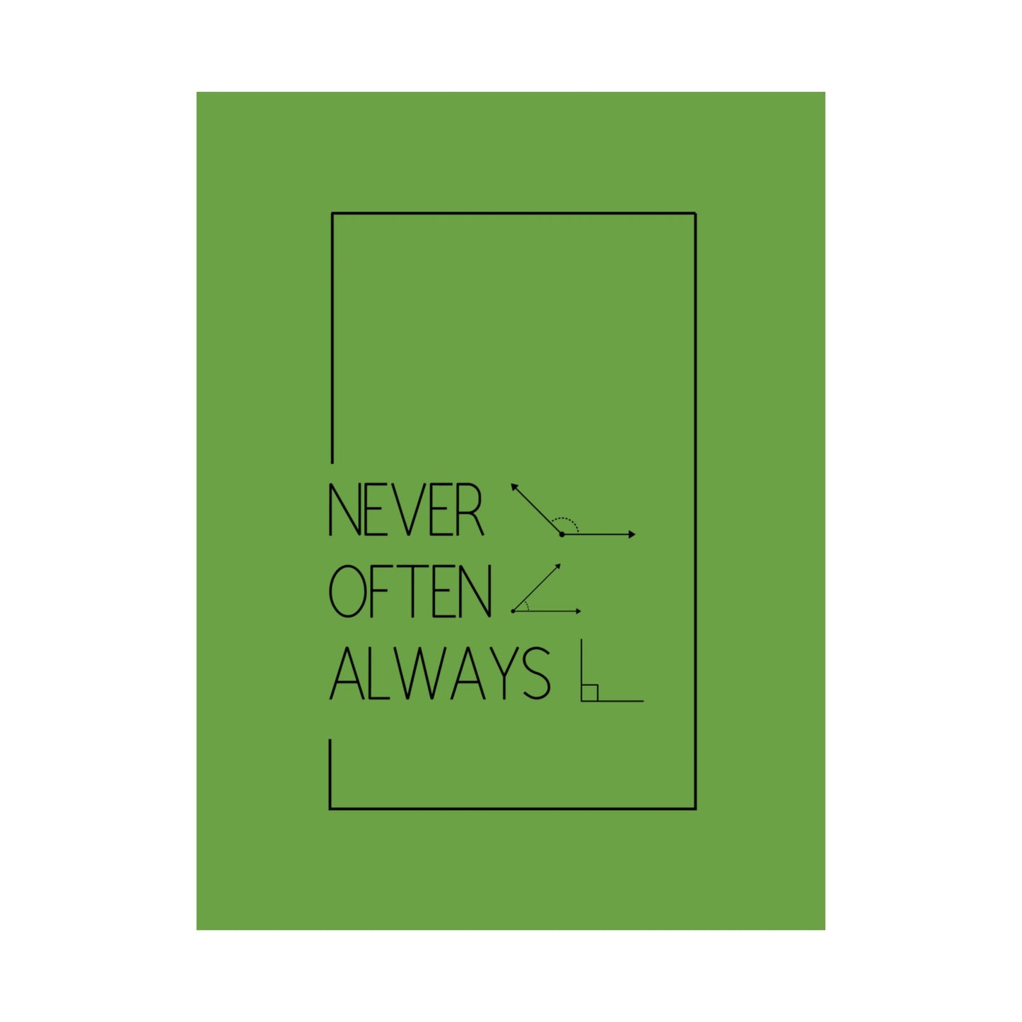 Green Graphic Math Pun Poster - Matte Vertical