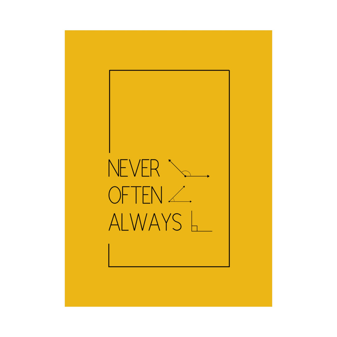 Yellow Graphic Math Pun Poster - Matte Vertical