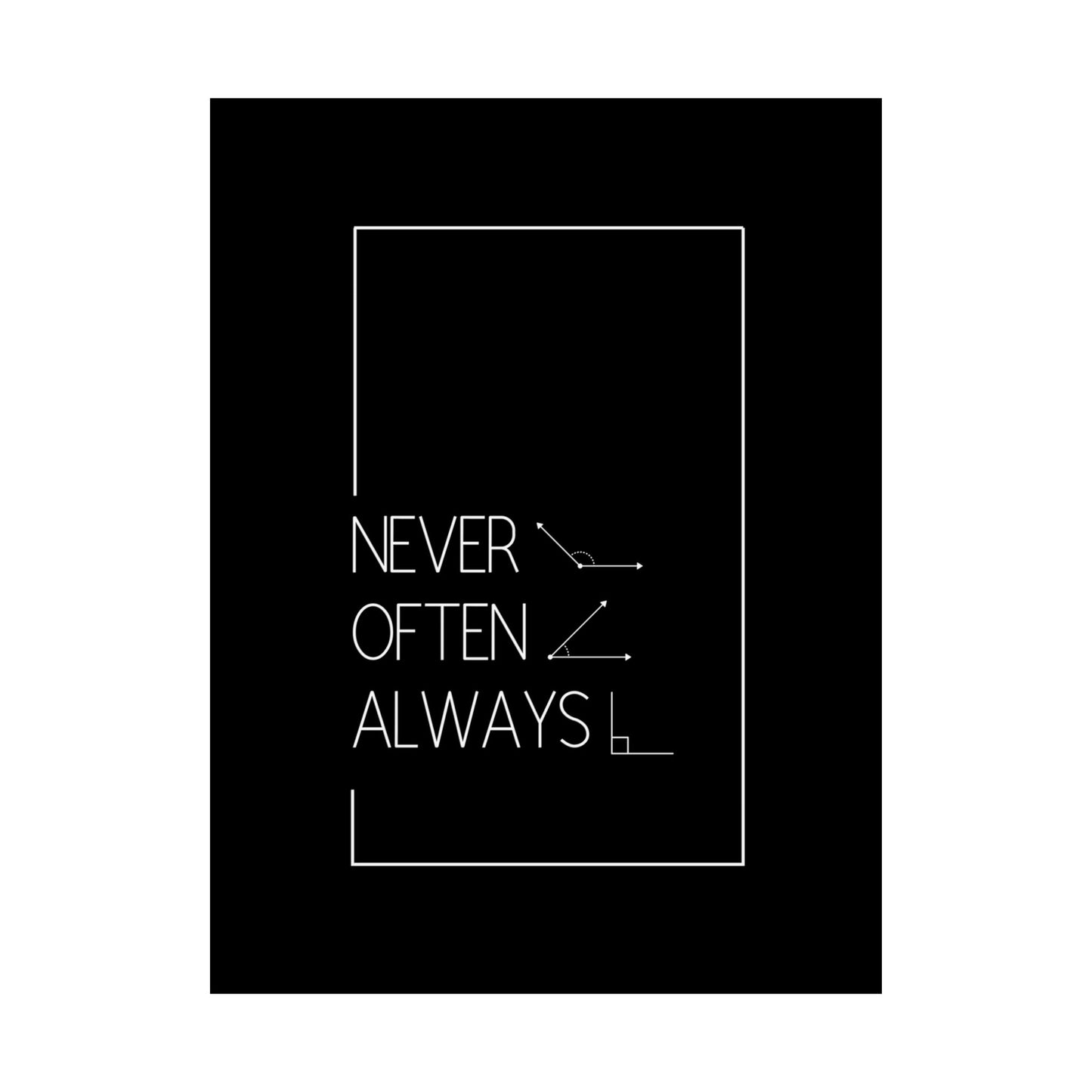 Black Geometric Pun Poster