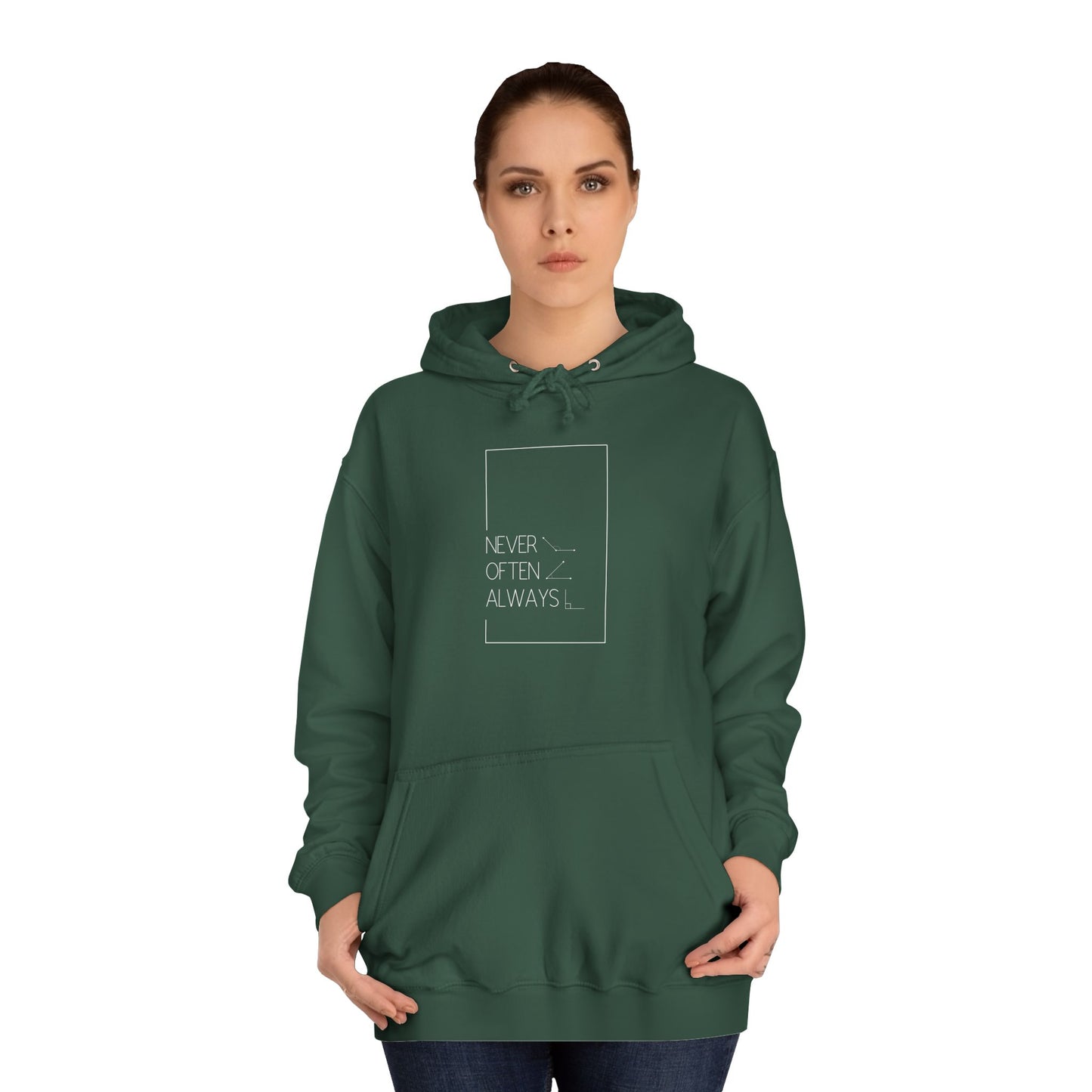Black Geometric Puns College Hoodie for Women