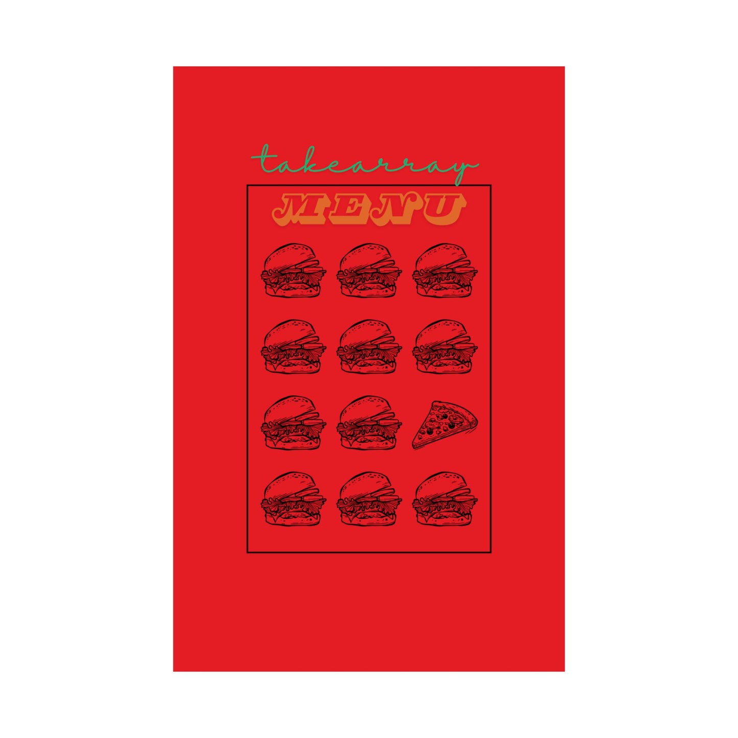 Red Array Math Pun Poster