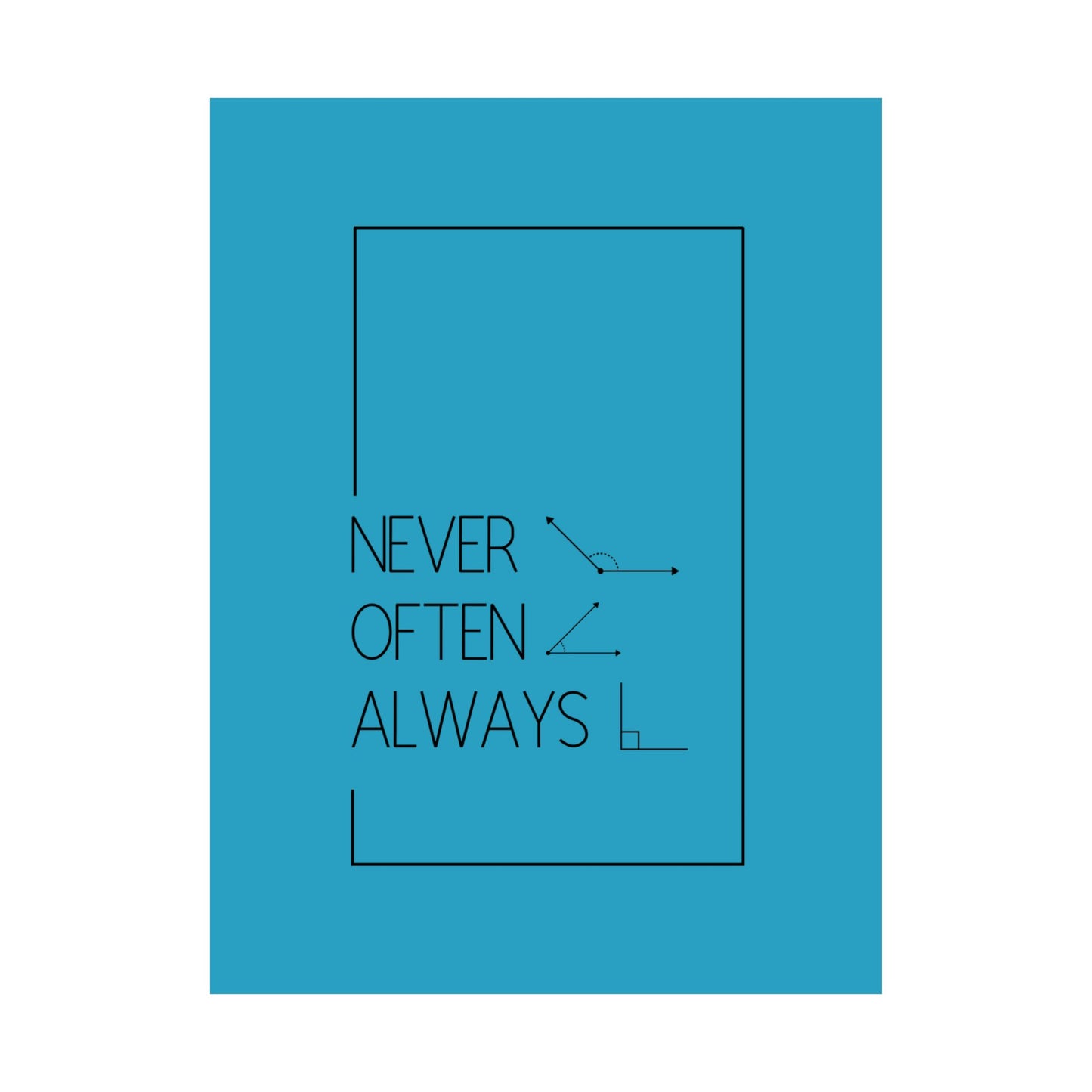 Blue Graphic Math Pun Poster - Matte Vertical