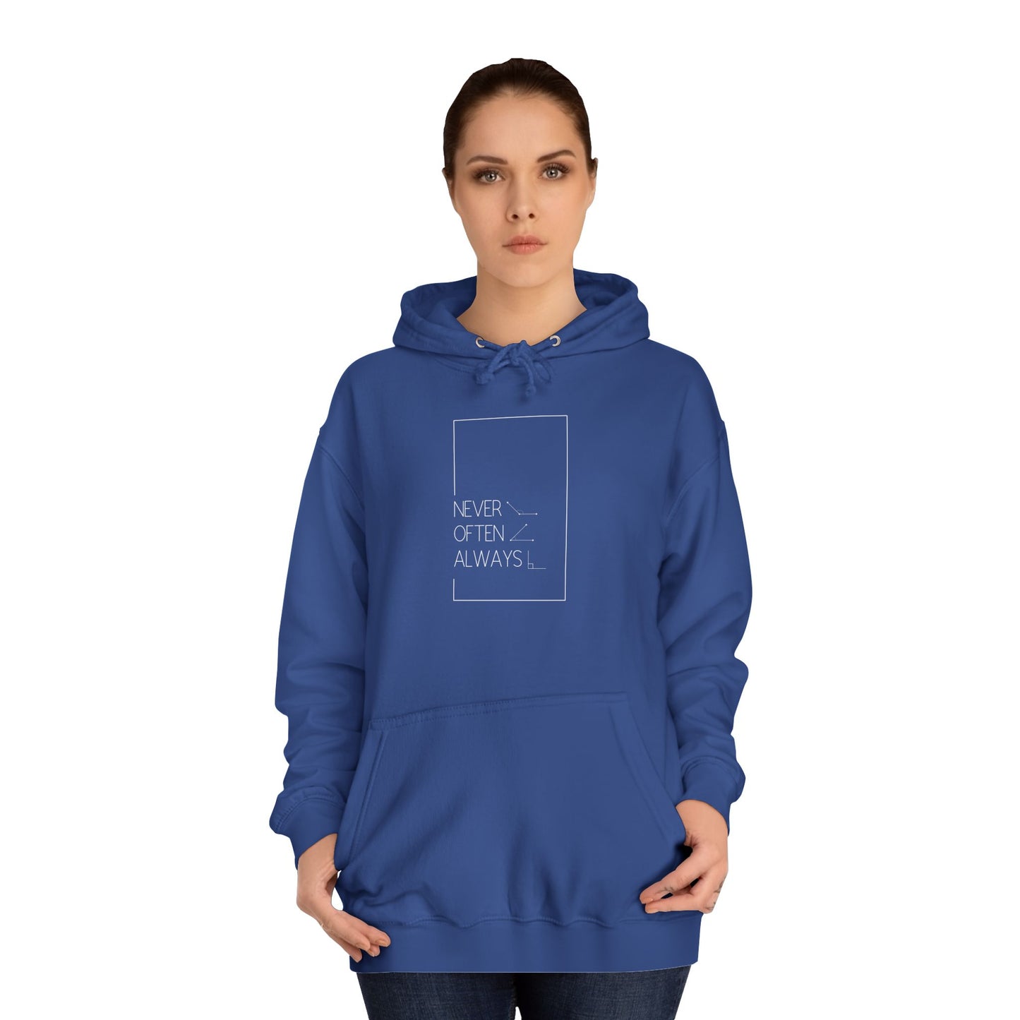 Black Geometric Puns College Hoodie for Women
