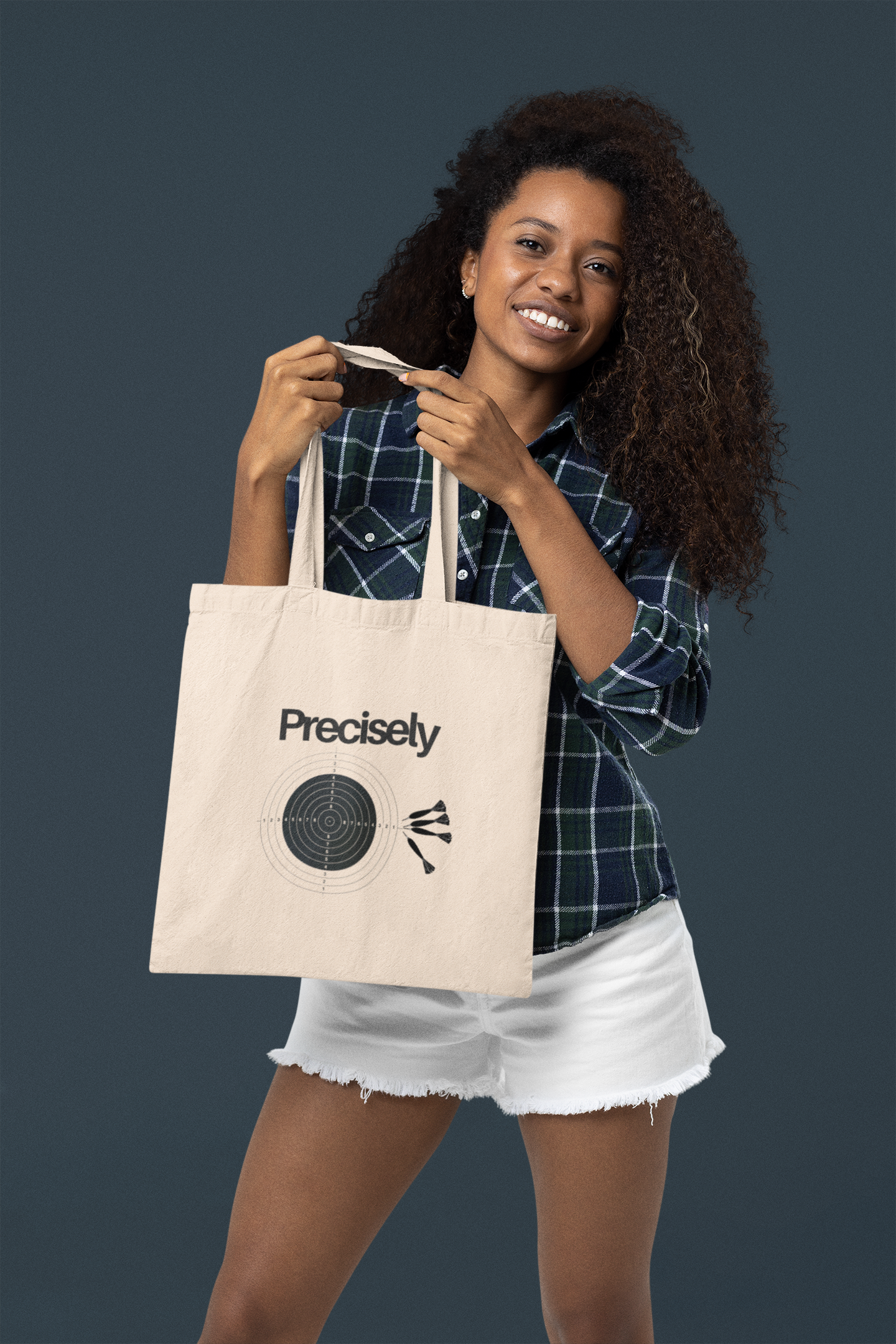 Canvas Tote Bag - Physics Pun about Precision