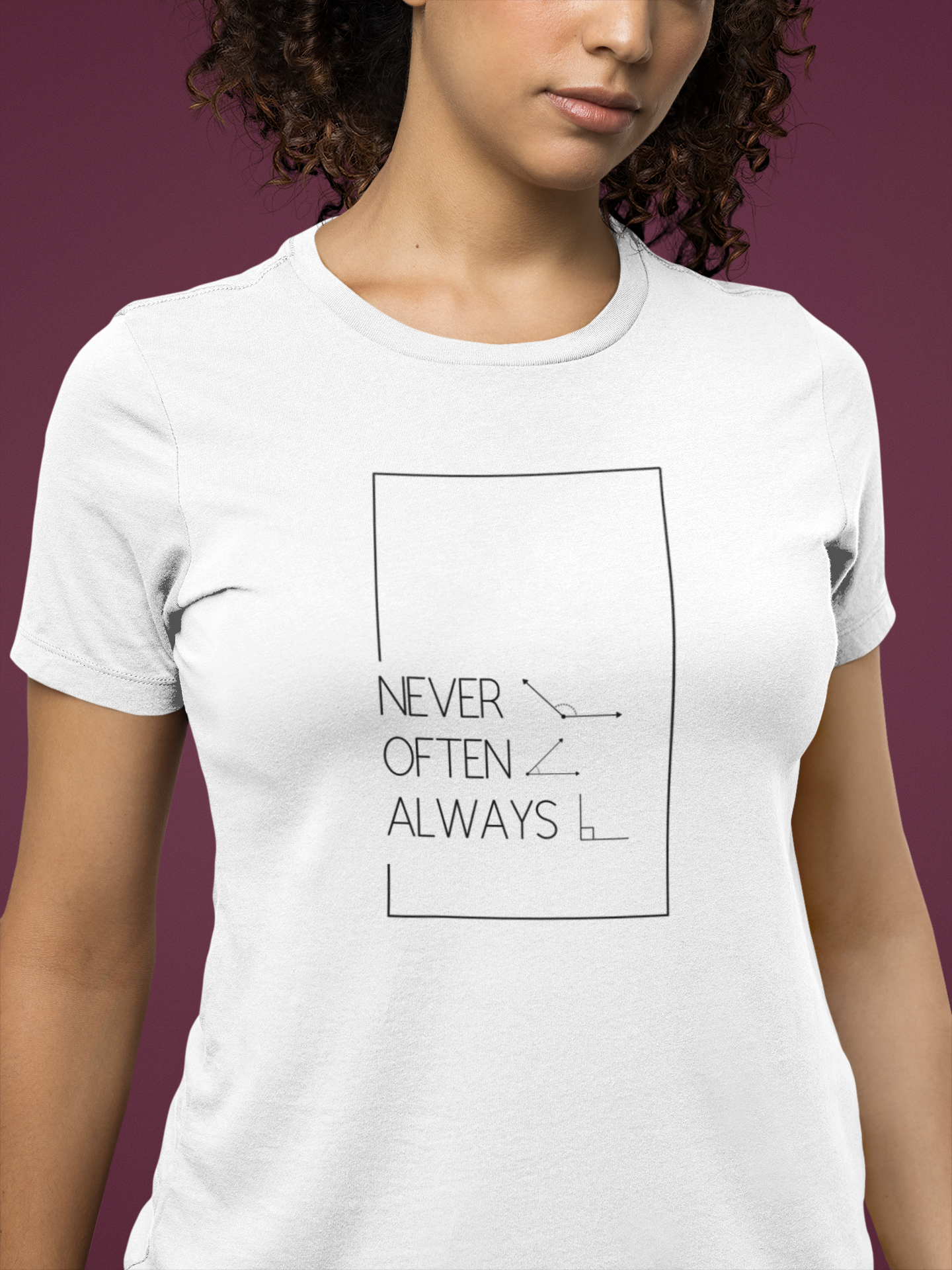 Geometric Pun T-Shirt Light Rarely Obtuse Often Acute Always Right