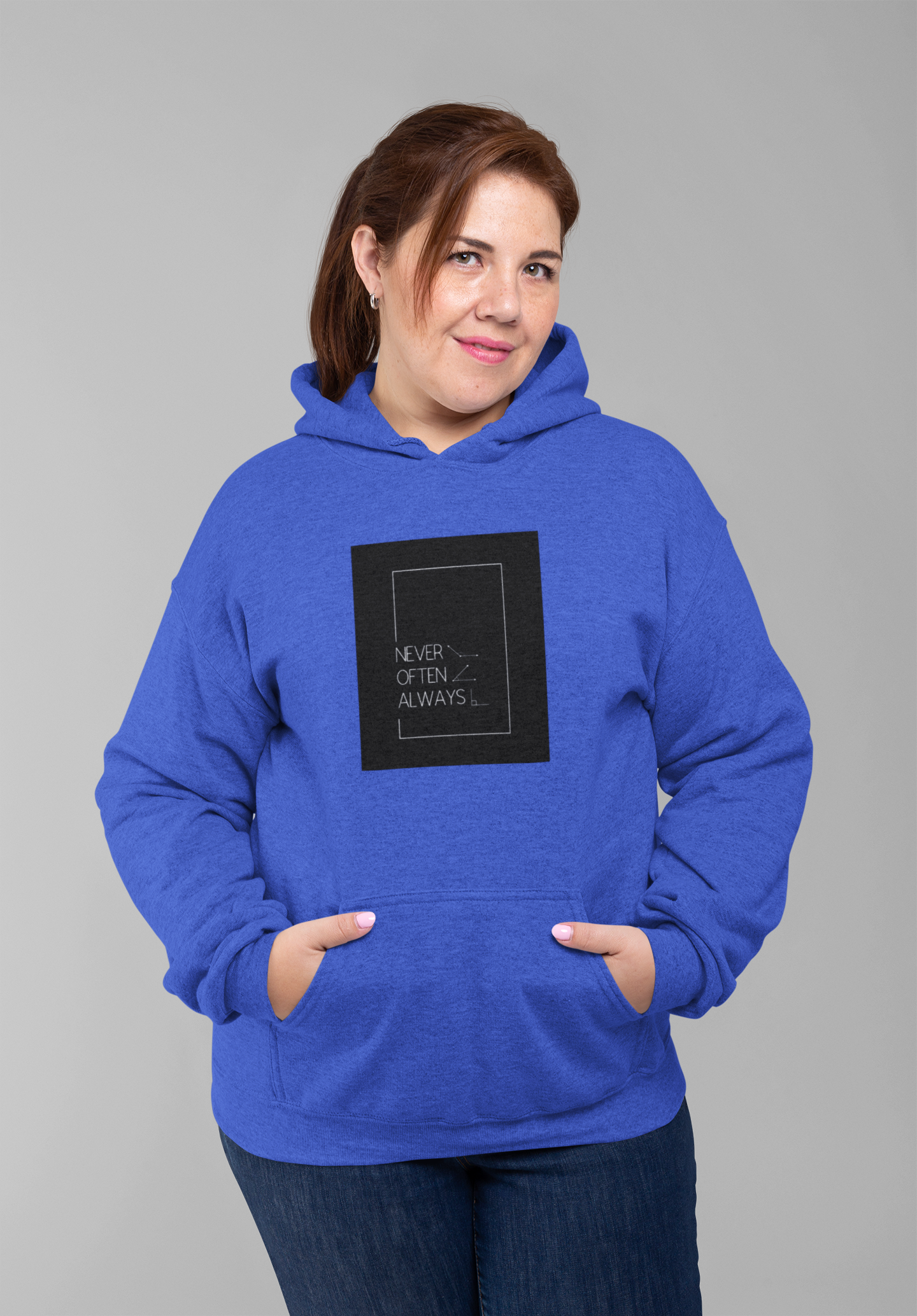 Geometric Puns College Hoodie for Women
