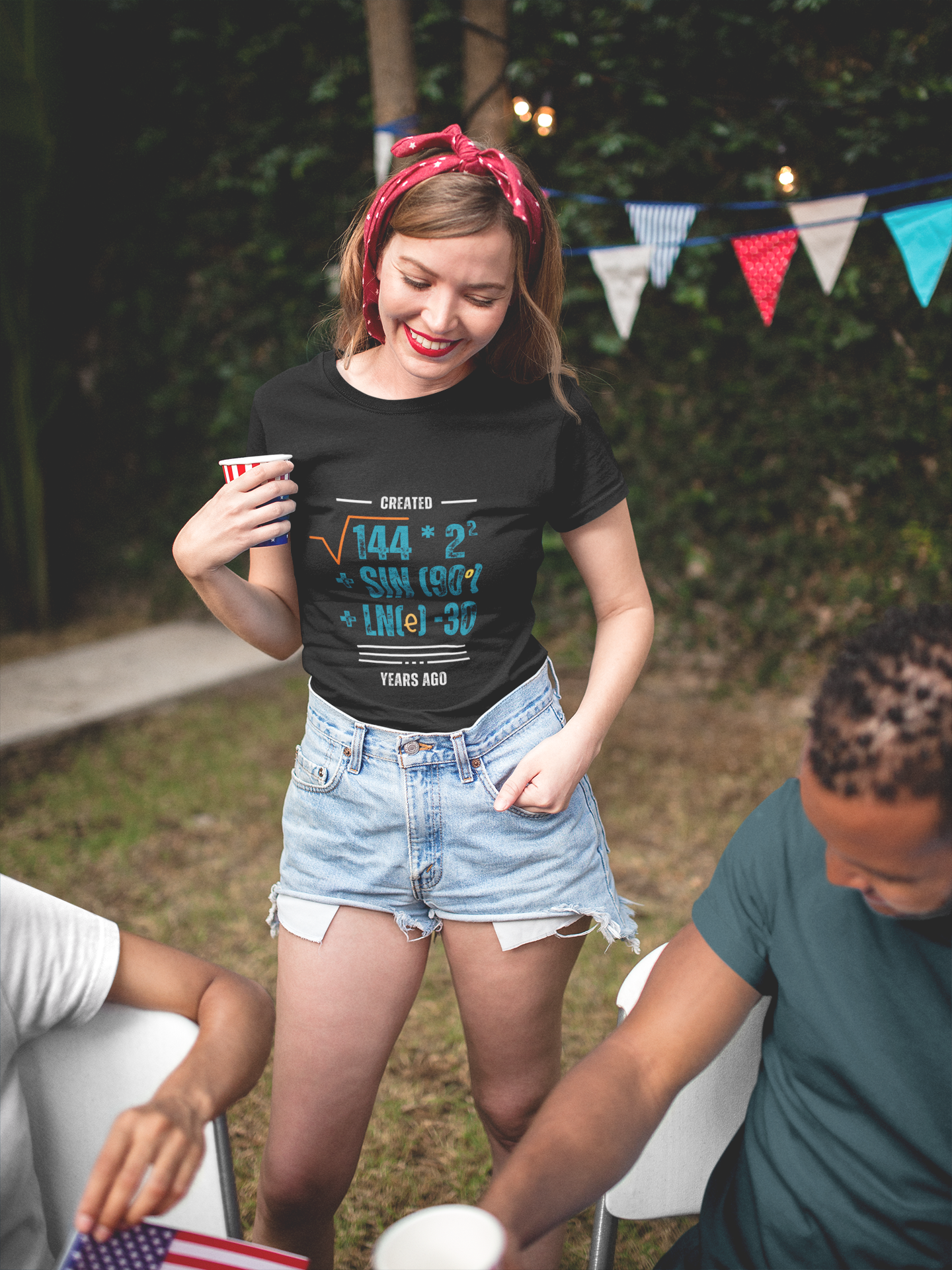 Young math lover celebrating 20th birthday with an equation tee.