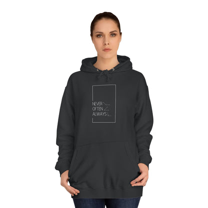 Black Geometric Puns College Hoodie for Women