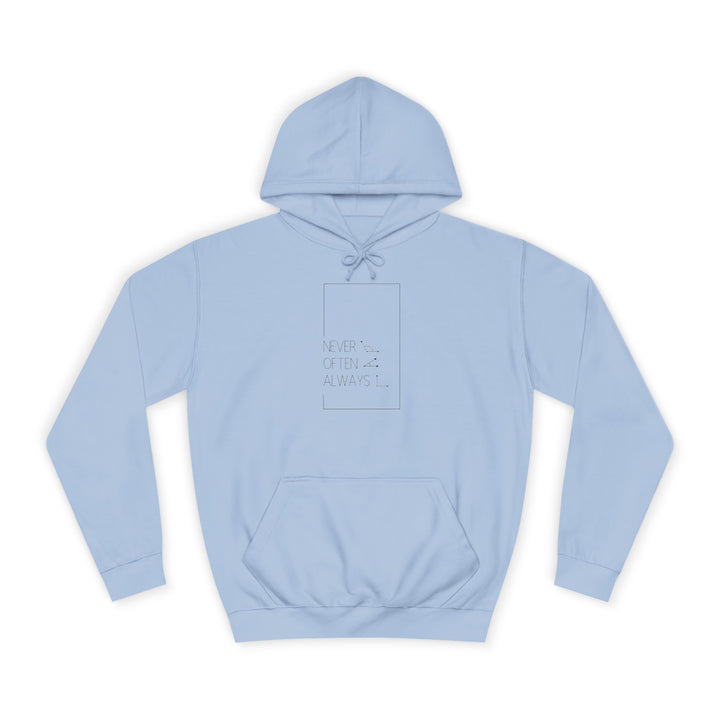 Geometric Puns College Hoodie for Women - White Text