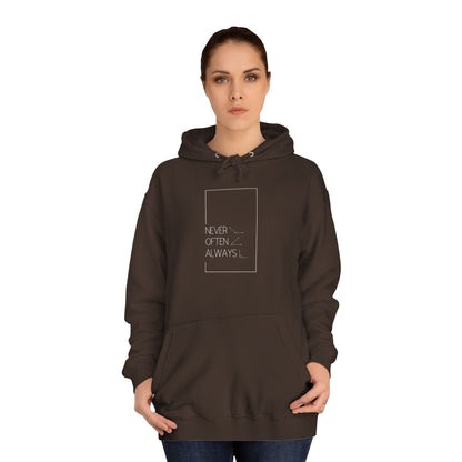 Black Geometric Puns College Hoodie for Women