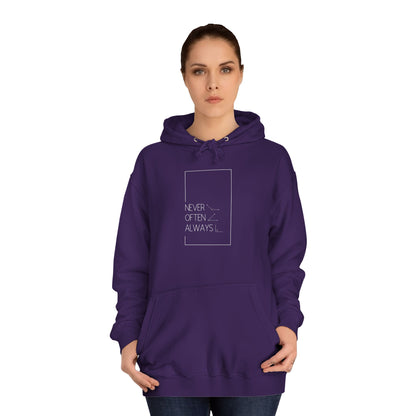 Black Geometric Puns College Hoodie for Women