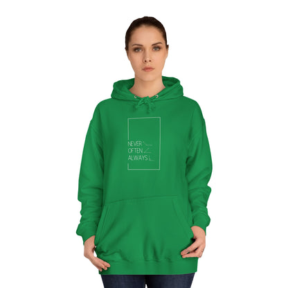 Black Geometric Puns College Hoodie for Women