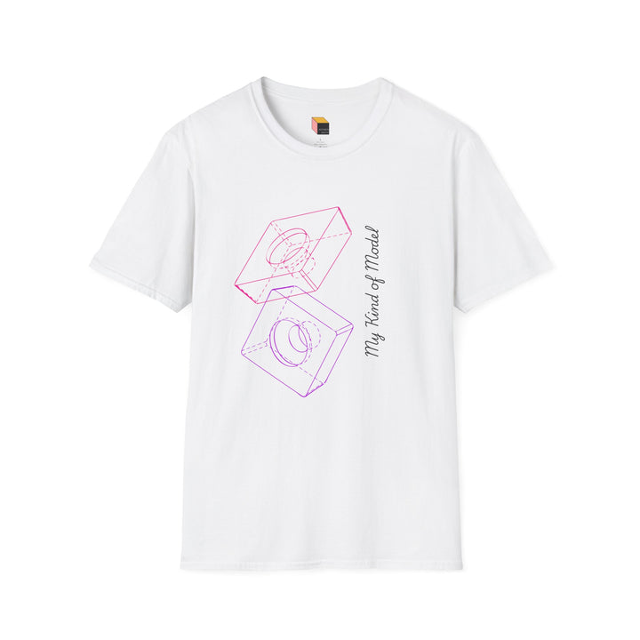 3D Model Pun. Engineer's T-Shirt Purple