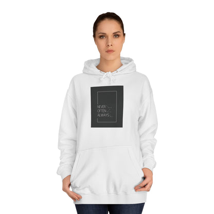 Geometric Puns College Hoodie for Women