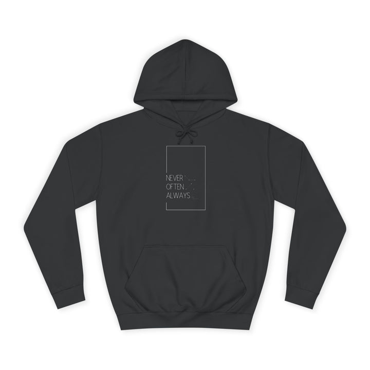 Black Geometric Puns College Hoodie for Women