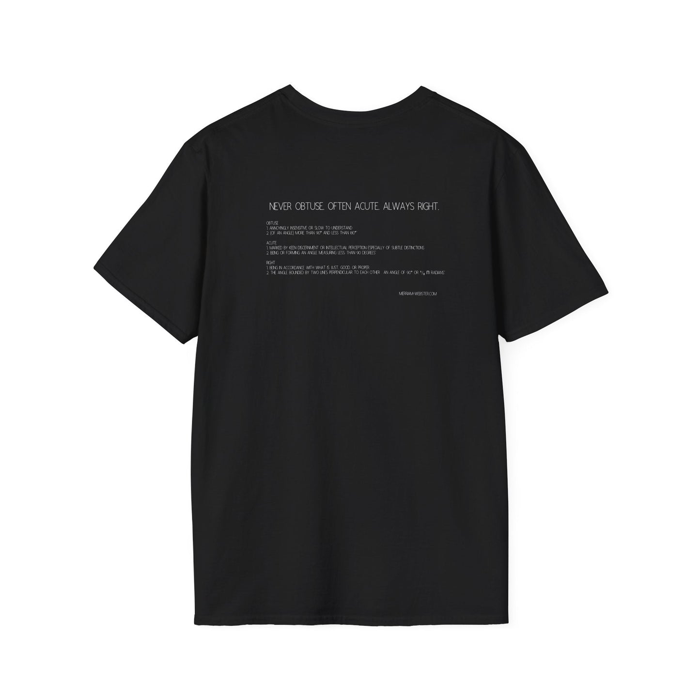 Rarely Obtuse. Often Acute. Always Right. T shirt gifts for engineers. Product vendor