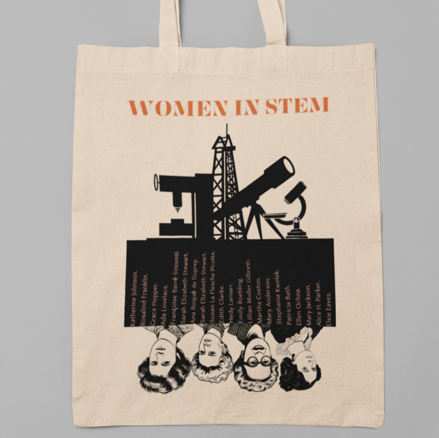 Canvas Tote Bag, Portraits of Famous Women in STEM. Product vendor