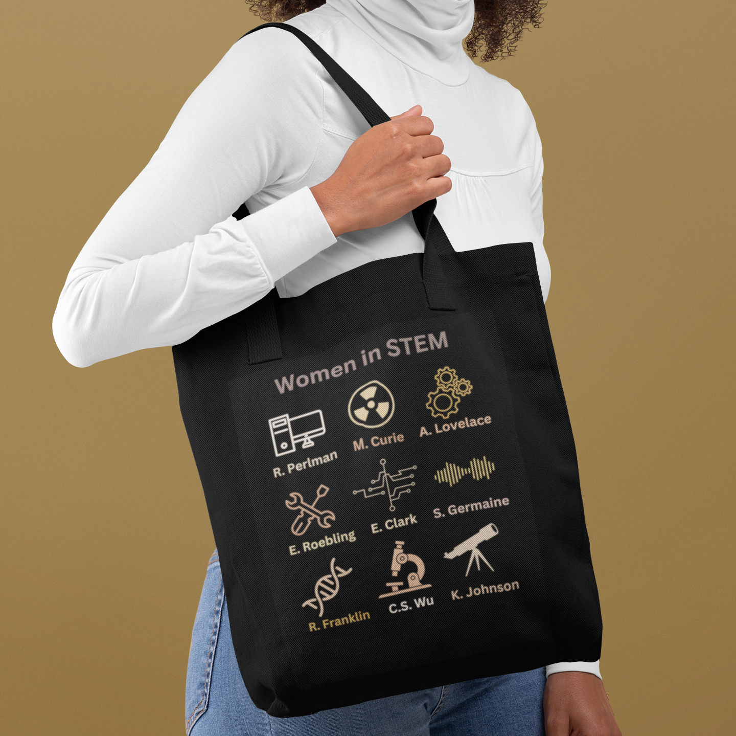 Canvas Tote Bag, Famous Women in STEM. Product vendor