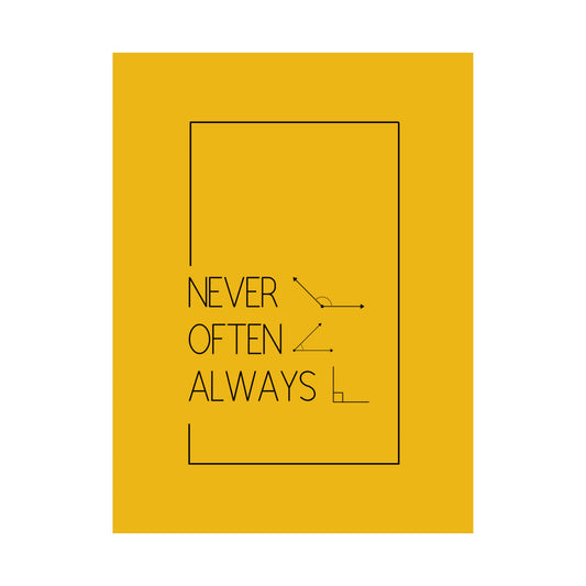 Yellow Graphic Math Pun Poster - Matte Vertical