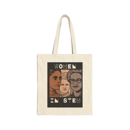 Canvas Tote Bag, Color Block Famous Women in STEM. Product vendor