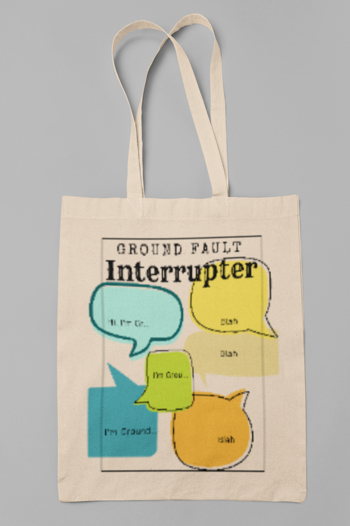 Canvas Tote Bag - Electro Mechanical Pun Design