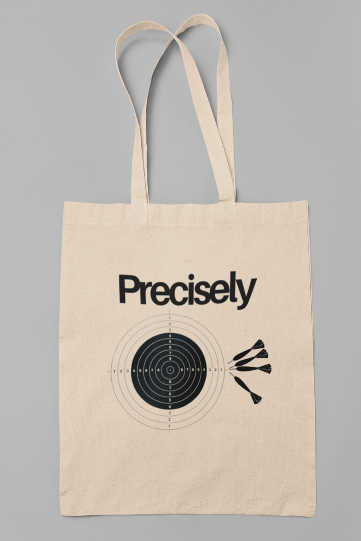 Canvas Tote Bag - Physics Pun about Precision