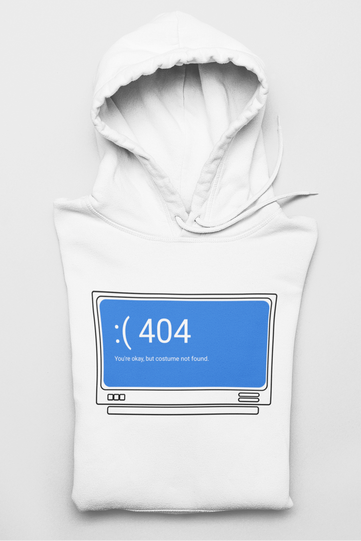 Punny Halloween Hoodie - Blue Screen of Death Costume Unisex College Hoodie