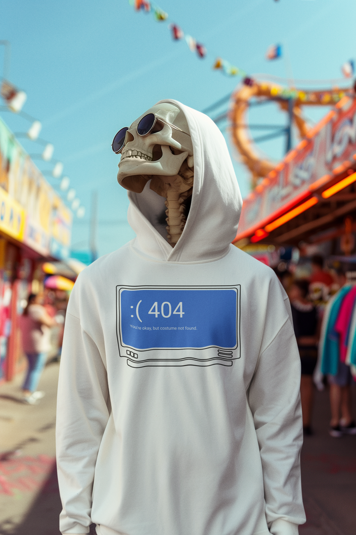 Punny Halloween Hoodie - Blue Screen of Death Costume Unisex College Hoodie