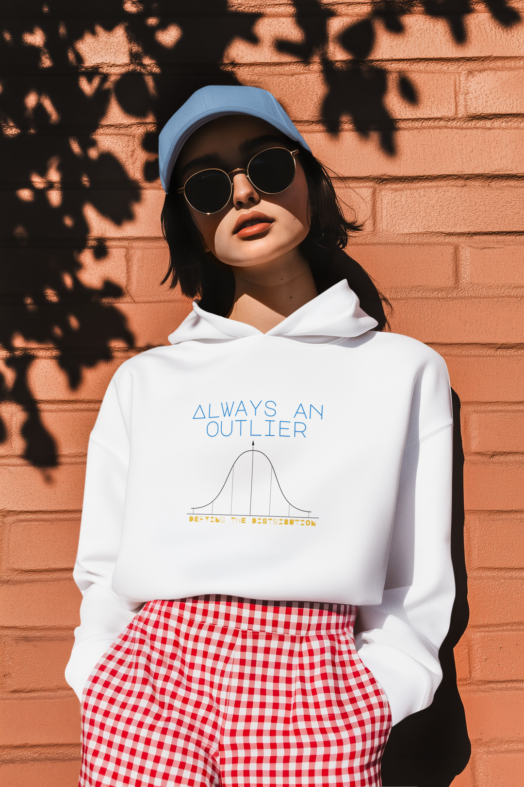 College Hoodie - Always an Outlier Defying the Distribution Product vendor