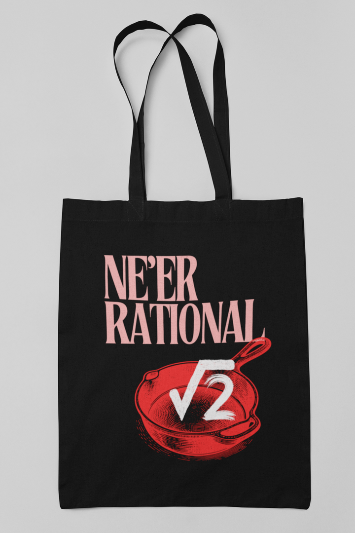 Tote Bag Never Rational Square root of 2 Product vendor