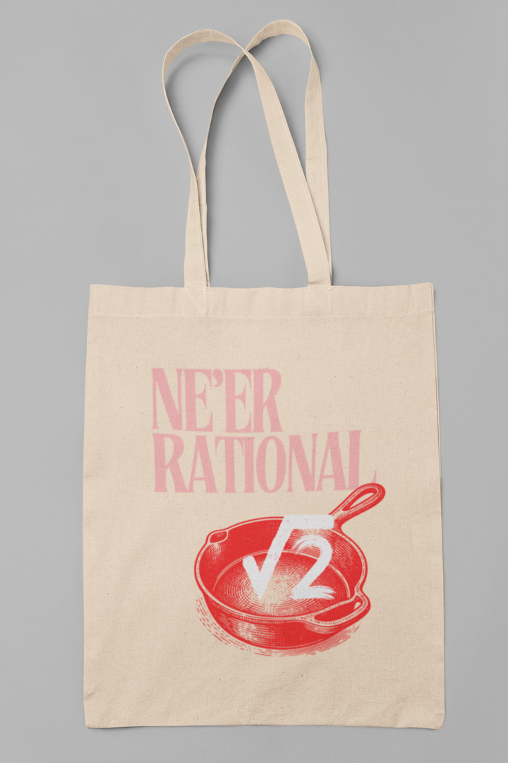 Tote Bag Never Rational Square root of 2 Product vendor