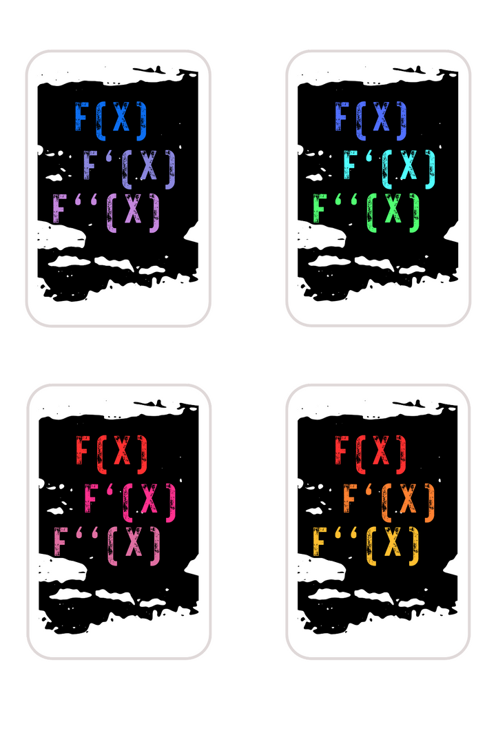 Derivative Sticker Sheet -Math Stickers - Calculus Stickers - STEM Vinyl Stickers - Math Teacher Gift - Math Nerd Gift - Color Derivative Designs Product vendor