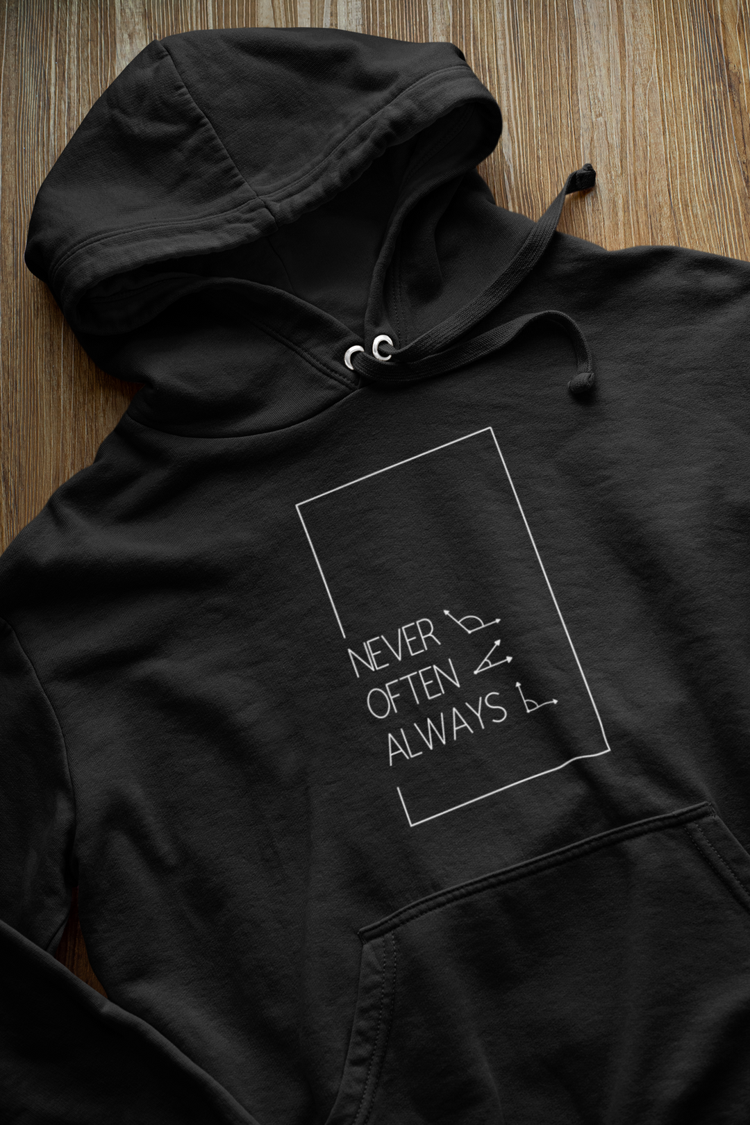 Black Geometric Puns College Hoodie for Women Product vendor