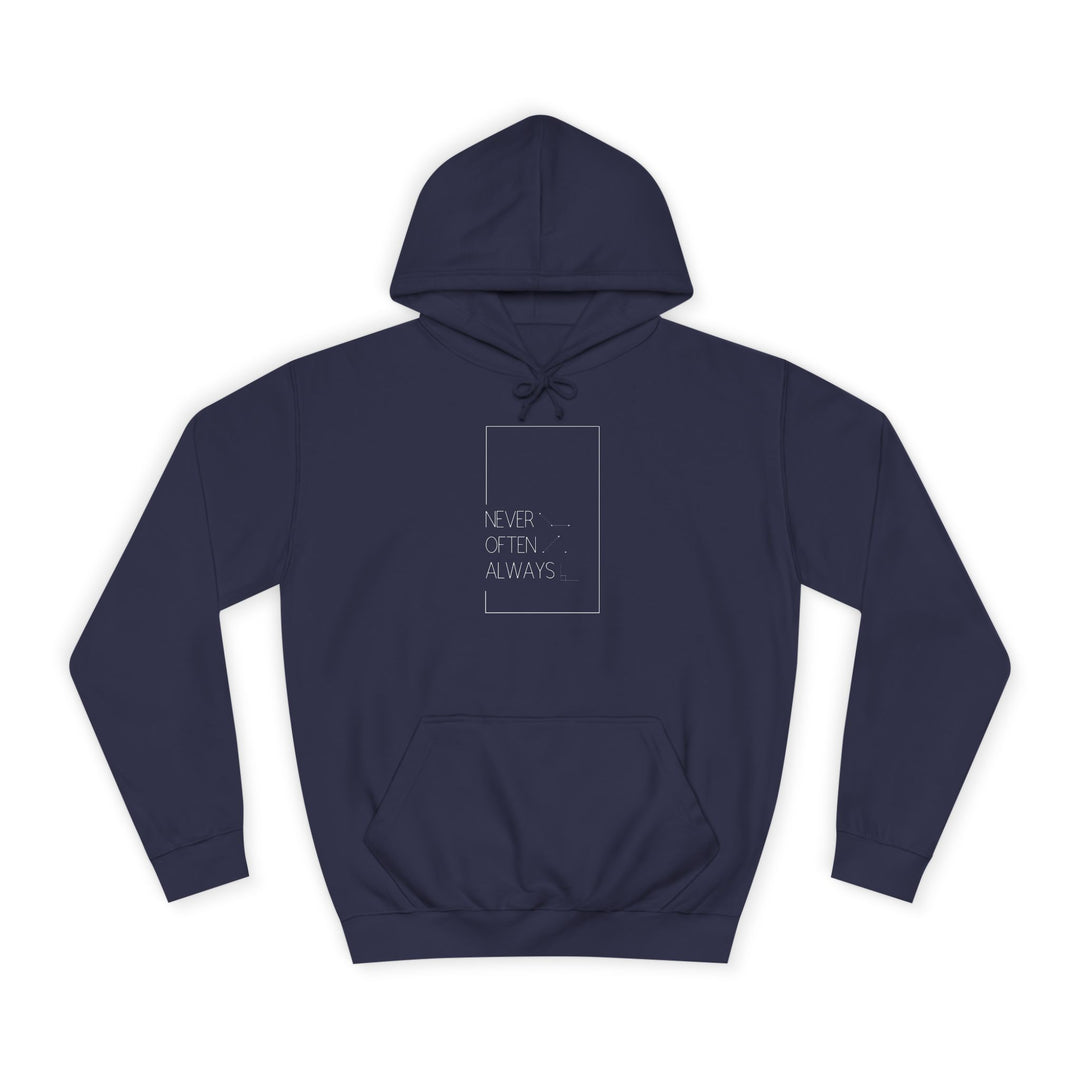 Black Geometric Puns College Hoodie for Women