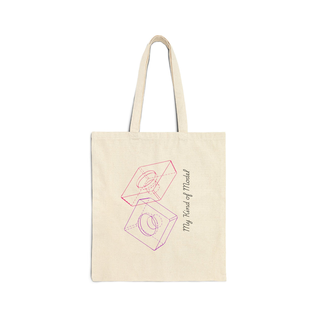 Pink and Purple Tote Bag Mechanical Engineer 3D CAD Pun