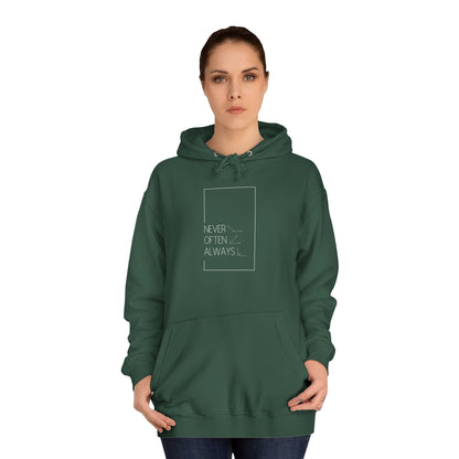 Black Geometric Puns College Hoodie for Women