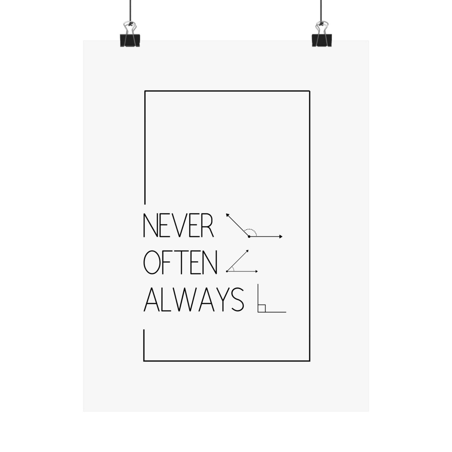 Graphic Math Pun Poster - Matte Vertical