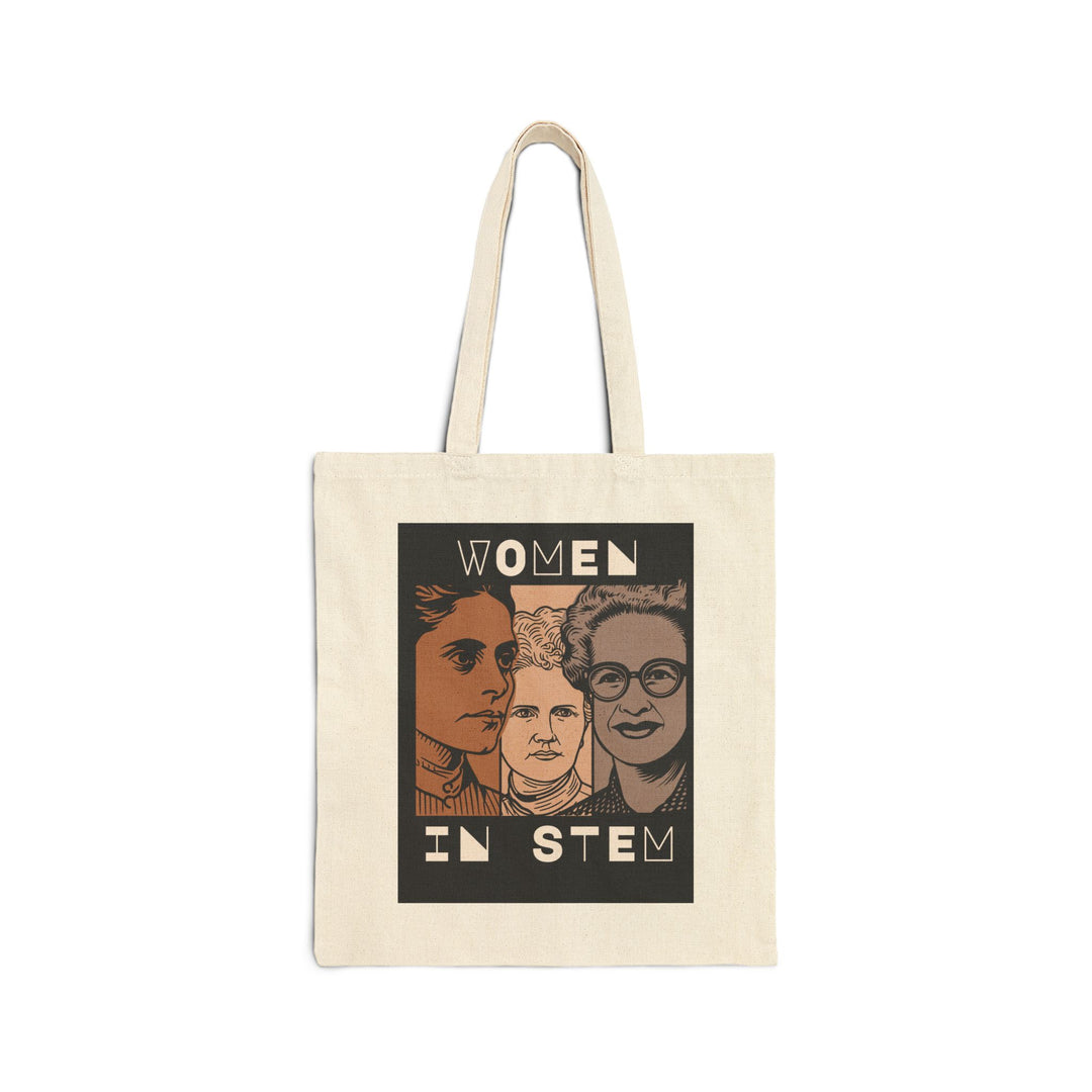 Canvas Tote Bag, Color Block Famous Women in STEM.
