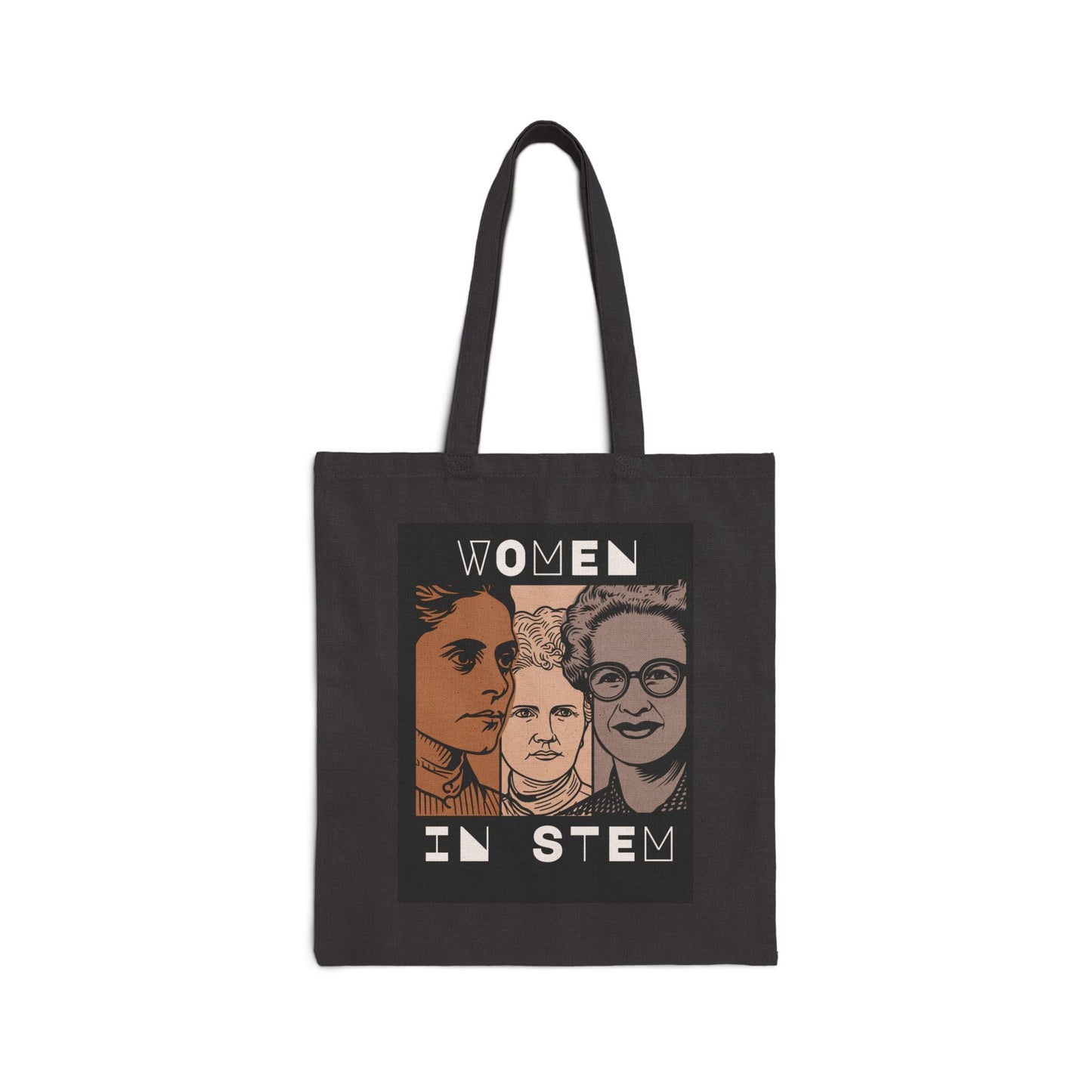 Canvas Tote Bag, Color Block Famous Women in STEM. Product vendor