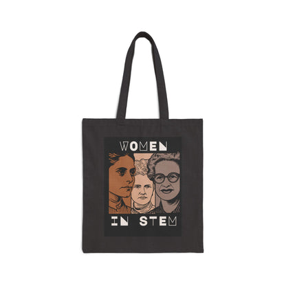 Canvas Tote Bag, Color Block Famous Women in STEM. Product vendor