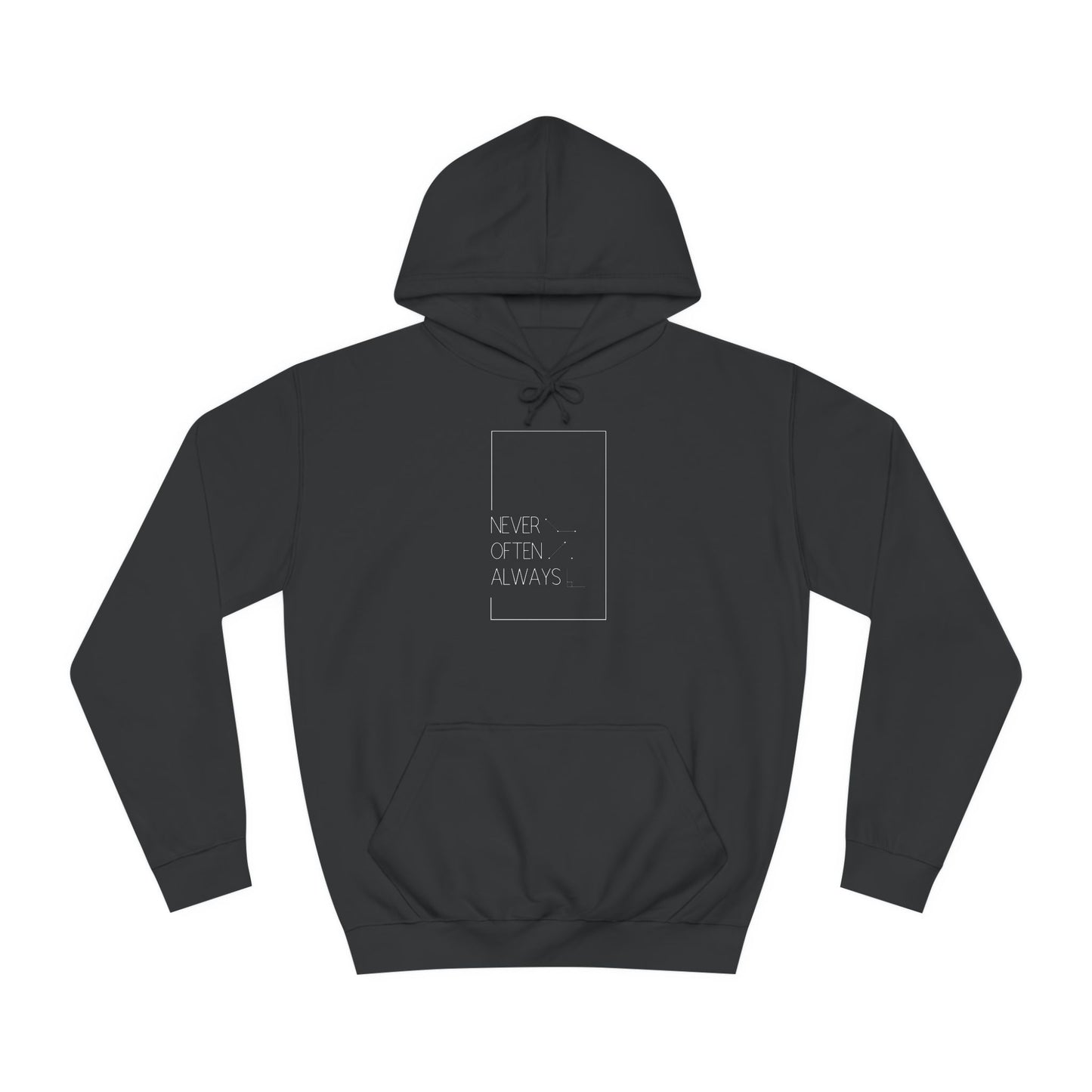 Black Geometric Puns College Hoodie for Women - Stylish and Comfy Winter Wear