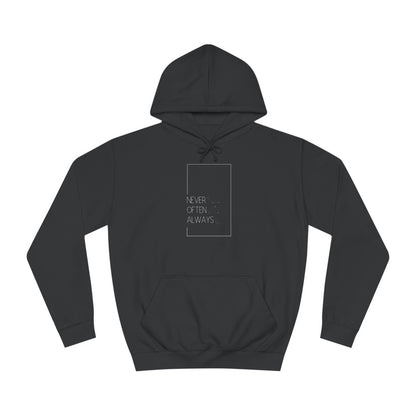 Black Geometric Puns College Hoodie for Women - Stylish and Comfy Winter Wear