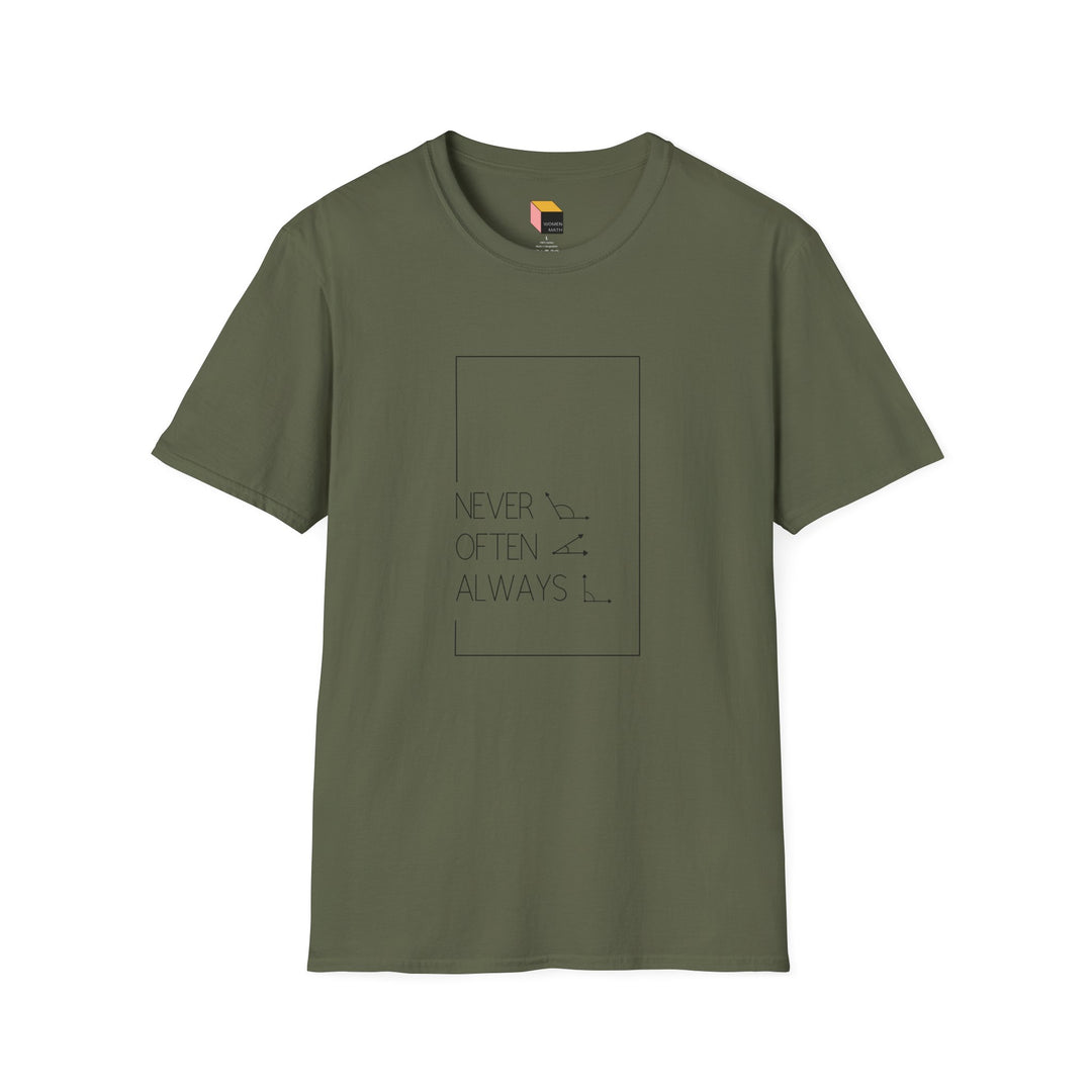 Geometric Pun T-Shirt Light Rarely Obtuse Often Acute Always Right