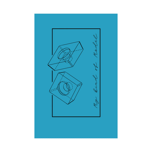 Blue Vertical Posters - Pun for Mechanical Engineer and 3D CAD Designers